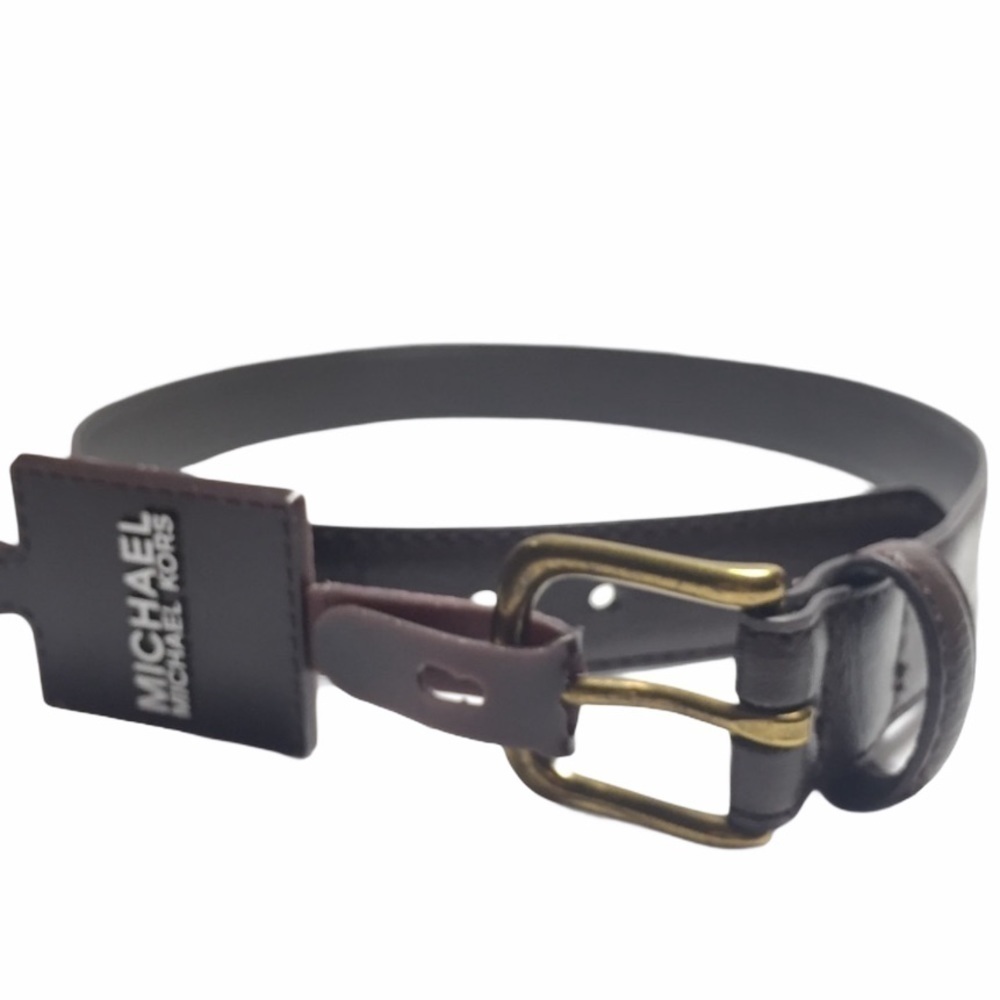 MICHAEL KORS BROWN BELT GOLD BUCKLE
